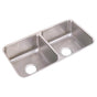Elkay - 18 Gauge Stainless Steel 31.75'' x 16.5'' x 7.5'' Double Bowl Undermount Kitchen Sink - Lustrous Satin