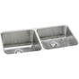 Elkay - 18 Gauge Stainless Steel 30.75'' x 18.5'' x 10'' Double Bowl Undermount Kitchen Sink Kit - Lustrous Satin