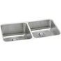 Elkay - 18 Gauge Stainless Steel 30.75'' x 18.5'' x 10'' Double Bowl Undermount Kitchen Sink Kit - Lustrous Satin