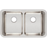 18 Gauge Stainless Steel 30.75'' x 18.5'' x 10'' Double Bowl Undermount Kitchen Sink