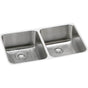 Elkay - 18 Gauge Stainless Steel 30.75'' x 18.5'' x 7.875'' Double Bowl Undermount Kitchen Sink Kit - Lustrous Satin