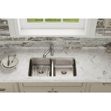 18 Gauge Stainless Steel 30.75'' x 18.5'' x 7.875'' Double Bowl Undermount Kitchen Sink Kit