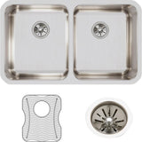 18 Gauge Stainless Steel 30.75'' x 18.5'' x 7.875'' Double Bowl Undermount Kitchen Sink Kit