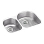 Elkay - 18 Gauge Stainless Steel 31.25'' x 20'' x 10'' Double Bowl Undermount Kitchen Sink Kit - Lustrous Satin
