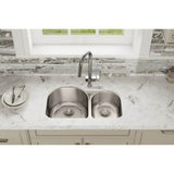 18 Gauge Stainless Steel 31.25'' x 20'' x 10'' Double Bowl Undermount Kitchen Sink