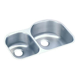 Elkay - 18 Gauge Stainless Steel 31.25'' x 20'' x 10'' Double Bowl Undermount Kitchen Sink - Lustrous Satin