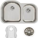 18 Gauge Stainless Steel 31.25'' x 20'' x 10'' Double Bowl Undermount Kitchen Sink Kit