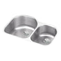 Elkay - 18 Gauge Stainless Steel 31.25'' x 20'' x 10'' Double Bowl Undermount Kitchen Sink Kit - Lustrous Satin