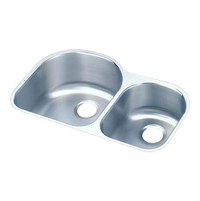 Elkay - 18 Gauge Stainless Steel 31.25'' x 20'' x 10'' Double Bowl Undermount Kitchen Sink - Lustrous Satin