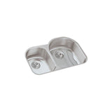 Elkay - 18 Gauge Stainless Steel 31.25'' x 20'' x 7.5'' Double Bowl Undermount Kitchen Sink Kit - Lustrous Satin