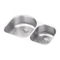Elkay - 18 Gauge Stainless Steel 31.25'' x 20'' x 7.5'' Double Bowl Undermount Kitchen Sink Kit - Lustrous Satin