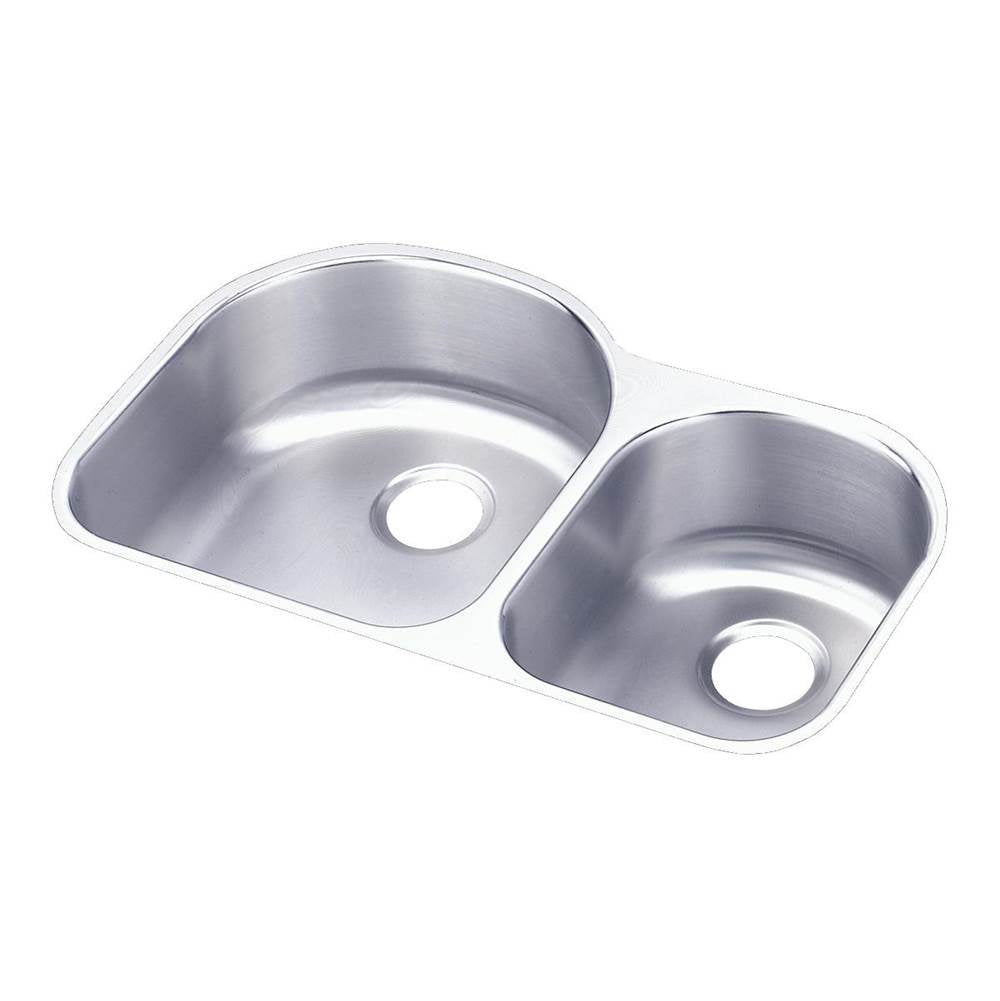 Elkay - 18 Gauge Stainless Steel 31.25'' x 20'' x 7.5'' Double Bowl Undermount Kitchen Sink - Lustrous Satin