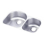 Elkay - 18 Gauge Stainless Steel 31.25'' x 20'' x 7.5'' Double Bowl Undermount Kitchen Sink - Lustrous Satin