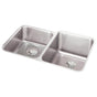 Elkay - 18 Gauge Stainless Steel 31.25'' x 20.5'' x 9.875'' Double Bowl Undermount Kitchen Sink Kit - Lustrous Satin