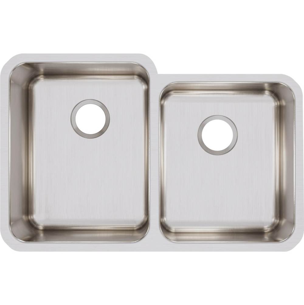 18 Gauge Stainless Steel 31.25'' x 20.5'' x 9.875'' Double Bowl Undermount Kitchen Sink