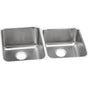 Elkay - 18 Gauge Stainless Steel 31.25'' x 20.5'' x 9.875'' Double Bowl Undermount Kitchen Sink - Lustrous Satin