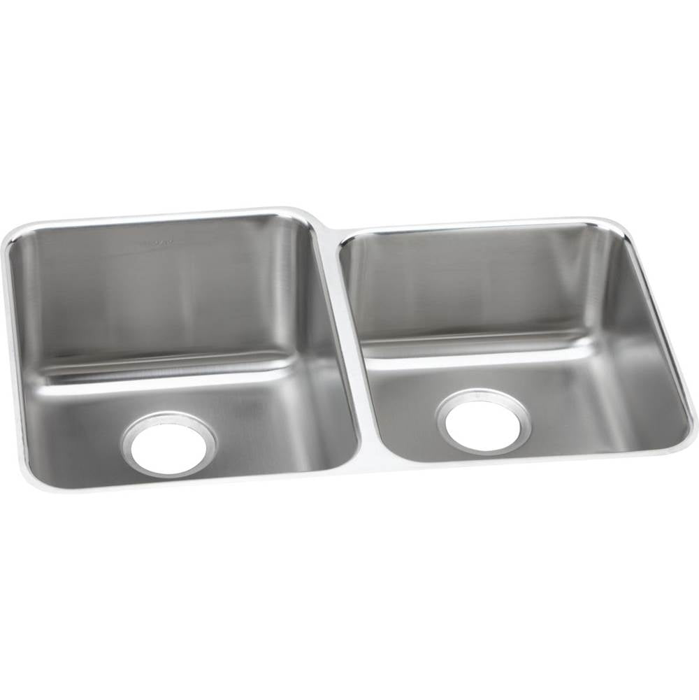 Elkay - 18 Gauge Stainless Steel 31.25'' x 20.5'' x 4.875'' Double Bowl Undermount Kitchen Sink - Lustrous Satin