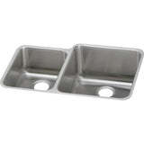 Elkay - 18 Gauge Stainless Steel 30.75'' x 21'' x 9.875'' Double Bowl Undermount Kitchen Sink - Lustrous Satin