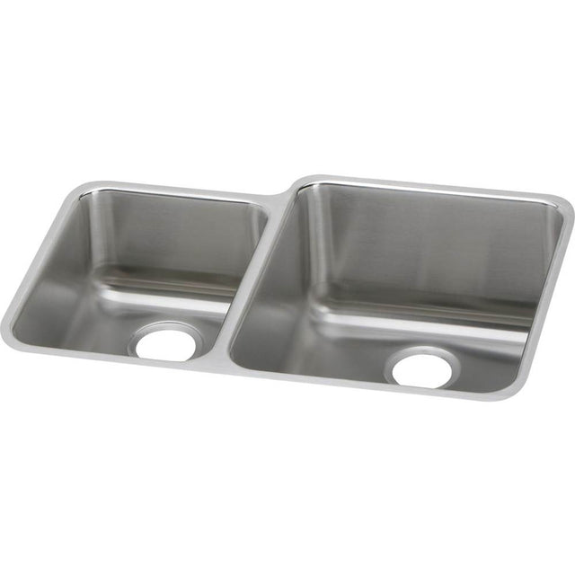 Elkay - 18 Gauge Stainless Steel 30.75'' x 21'' x 9.875'' Double Bowl Undermount Kitchen Sink - Lustrous Satin
