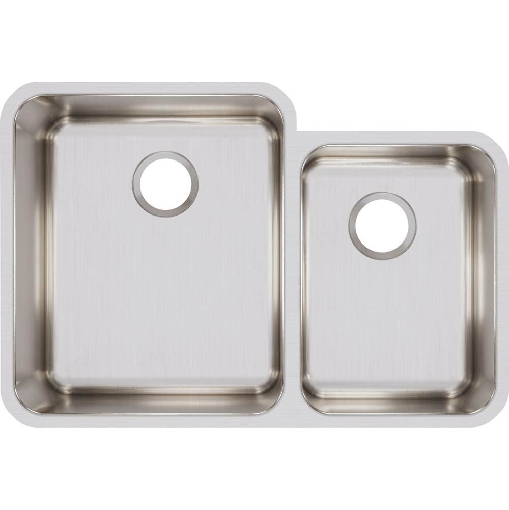 18 Gauge Stainless Steel 30.75'' x 21'' x 9.875'' Double Bowl Undermount Kitchen Sink