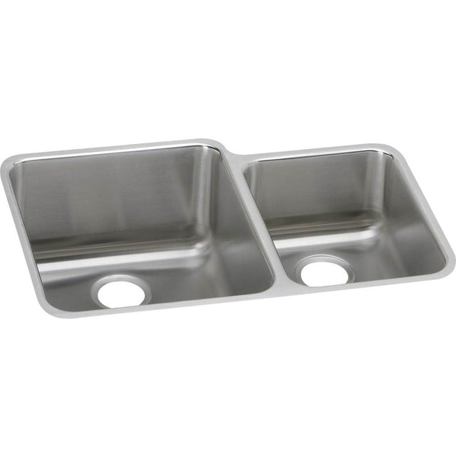 Elkay - 18 Gauge Stainless Steel 30.75'' x 21'' x 9.875'' Double Bowl Undermount Kitchen Sink - Lustrous Satin