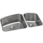 Elkay - 18 Gauge Stainless Steel 32.75'' x 21'' x 9'' Double Bowl Undermount Kitchen Sink Kit - Lustrous Satin