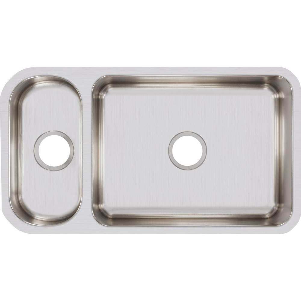 18 Gauge Stainless Steel 32.25'' x 18.25'' x 7.75'' Double Bowl Undermount Kitchen Sink