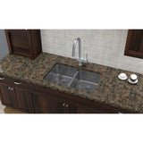 18 Gauge Stainless Steel 31.25'' x 20'' x 7.875'' Double Bowl Undermount Kitchen Sink