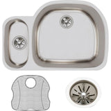 18 Gauge Stainless Steel 31.5'' x 21.125'' x 10'' Double Bowl Undermount Kitchen Sink Kit