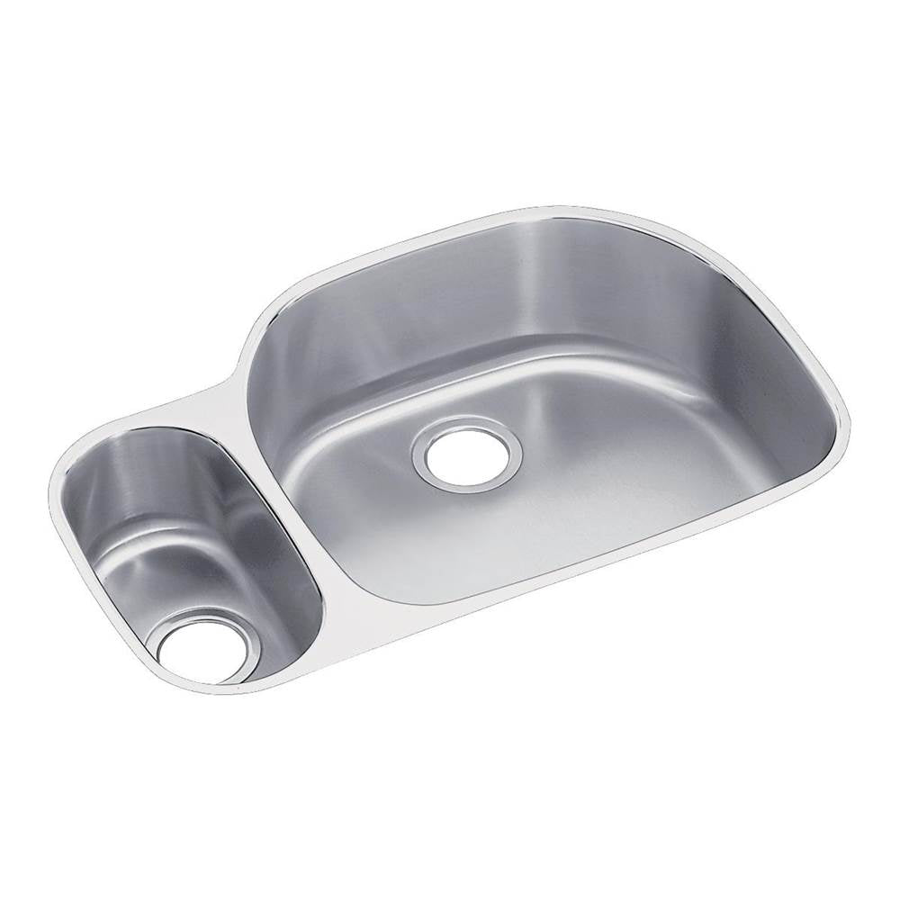 Elkay - 18 Gauge Stainless Steel 31.5'' x 21.125'' x 7.5'' Double Bowl Undermount Kitchen Sink - Lustrous Satin