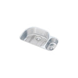 Elkay - 18 Gauge Stainless Steel 31.5'' x 21.125'' x 10'' Double Bowl Undermount Kitchen Sink Kit - Lustrous Satin