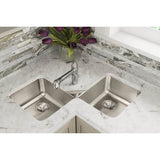 18 Gauge Stainless Steel 32'' x 32'' x 7.875'' Double Bowl Undermount Corner Kitchen Sink