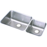 Elkay - 18 Gauge Stainless Steel 35.25'' x 20.5'' x 9.875'' Double Bowl Undermount Kitchen Sink - Lustrous Satin