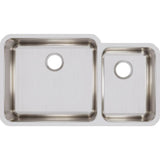 18 Gauge Stainless Steel 35.25'' x 20.5'' x 9.875'' Double Bowl Undermount Kitchen Sink