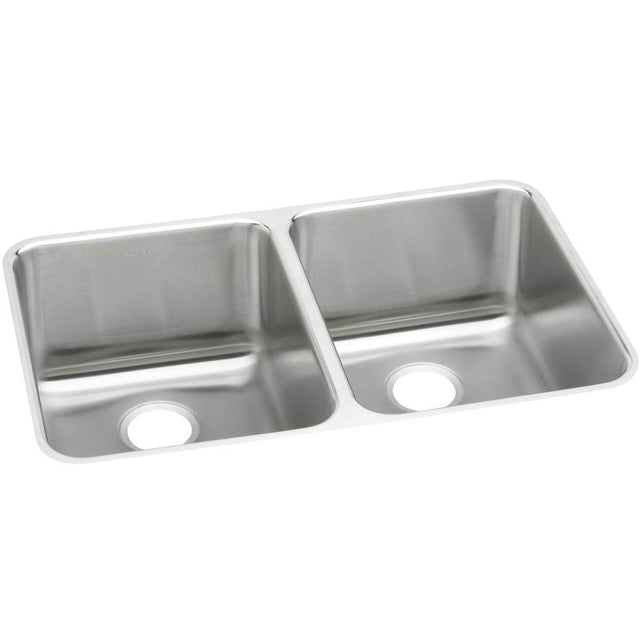 Elkay - 18 Gauge Stainless Steel 35.75'' x 18.5'' x 10'' Double Bowl Undermount Kitchen Sink - Lustrous Satin