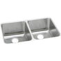 Elkay - 18 Gauge Stainless Steel 35.75'' x 18.5'' x 10'' Double Bowl Undermount Kitchen Sink - Lustrous Satin