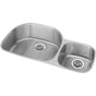 Elkay - 18 Gauge Stainless Steel 36.25'' x 21.125'' x 10'' Double Bowl Undermount Kitchen Sink Kit - Lustrous Satin