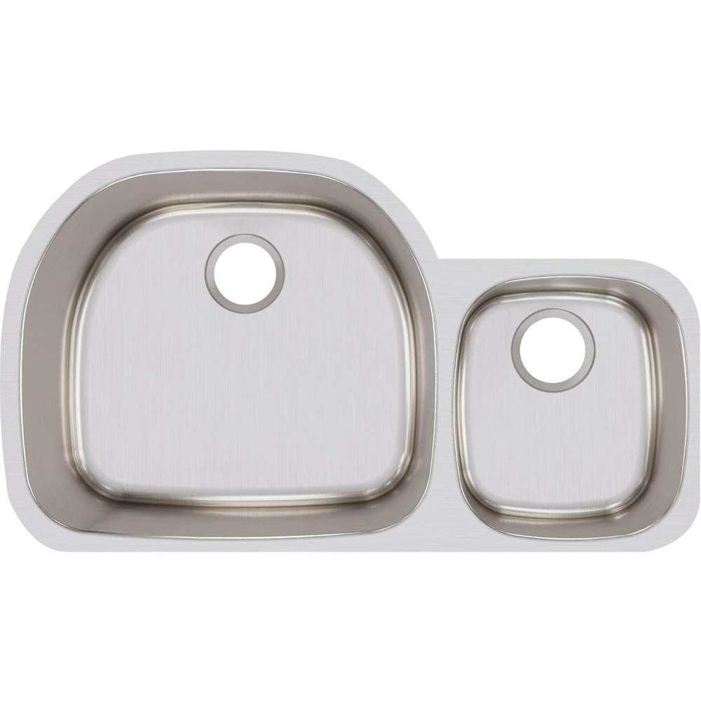 18 Gauge Stainless Steel 36.25'' x 21.125'' x 10'' Double Bowl Undermount Kitchen Sink