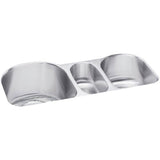 Elkay - 18 Gauge Stainless Steel 39.5'' x 20'' x 10'' Triple Bowl Undermount Kitchen Sink Kit - Lustrous Satin