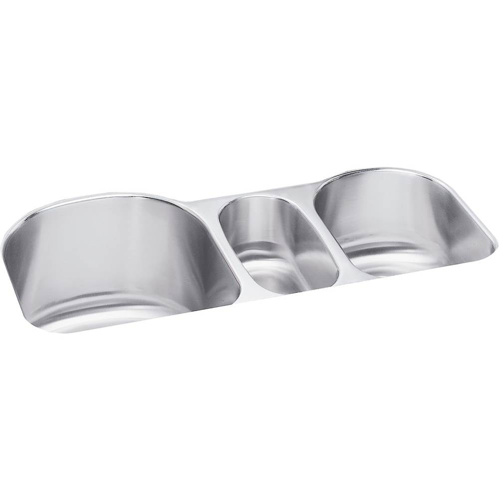 Elkay - 18 Gauge Stainless Steel 39.5'' x 20'' x 10'' Triple Bowl Undermount Kitchen Sink - Lustrous Satin