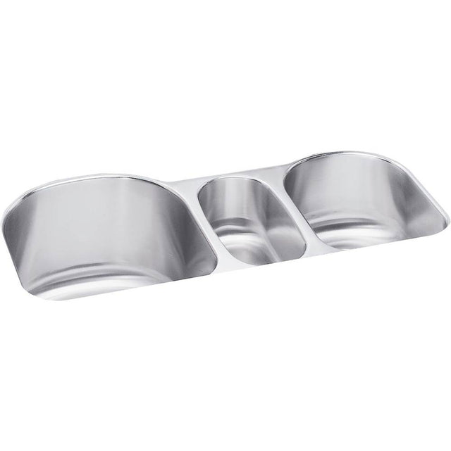 Elkay - 18 Gauge Stainless Steel 39.5'' x 20'' x 10'' Triple Bowl Undermount Kitchen Sink - Lustrous Satin