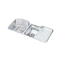 Elkay - 18 Gauge Stainless Steel 41.5'' x 20.5'' x 9.5'' Double Bowl Undermount Kitchen Sink Kit - Lustrous Satin