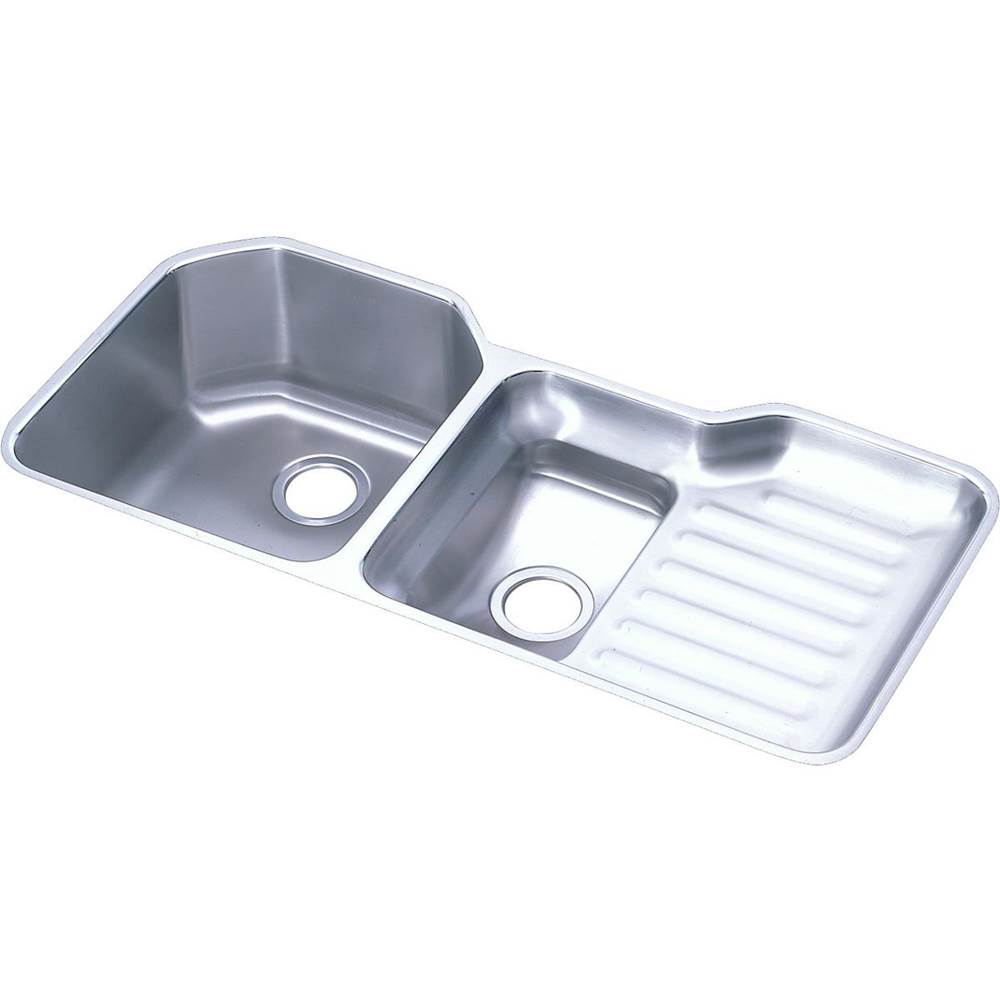 Elkay - 18 Gauge Stainless Steel 41.5'' x 20.5'' x 9.5'' Double Bowl Undermount Kitchen Sink - Lustrous Satin