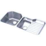 Elkay - 18 Gauge Stainless Steel 41.5'' x 20.5'' x 9.5'' Double Bowl Undermount Kitchen Sink - Lustrous Satin