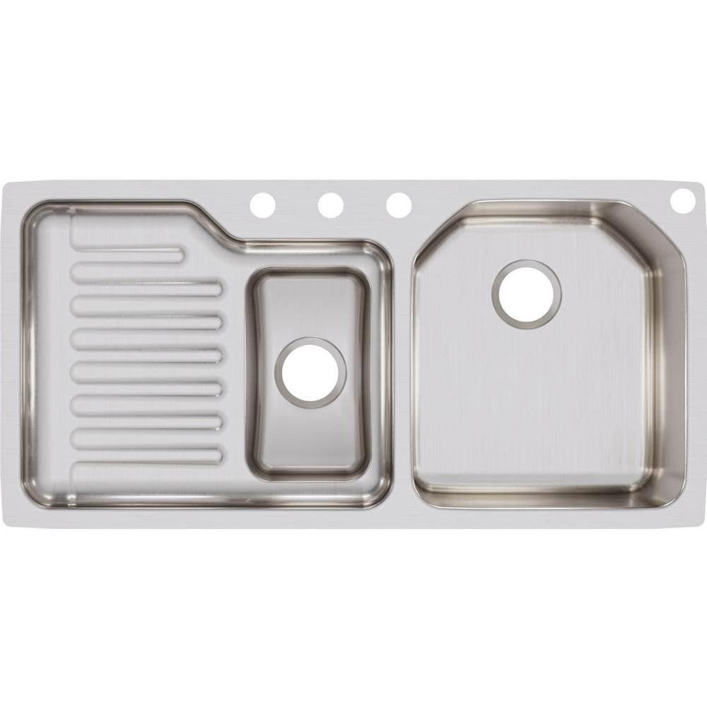 18 Gauge Stainless Steel 41.5'' x 20.5'' x 9.5'' Double Bowl Undermount Kitchen Sink