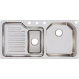 18 Gauge Stainless Steel 41.5'' x 20.5'' x 9.5'' Double Bowl Undermount Kitchen Sink