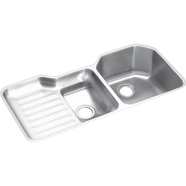 Elkay - 18 Gauge Stainless Steel 41.5'' x 20.5'' x 9.5'' Double Bowl Undermount Kitchen Sink - Lustrous Satin