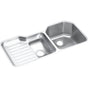Elkay - 18 Gauge Stainless Steel 41.5'' x 20.5'' x 9.5'' Double Bowl Undermount Kitchen Sink - Lustrous Satin