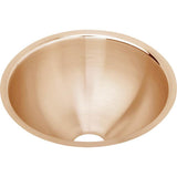Elkay - 18 Gauge CuVerro antimicrobial copper 11.375'' x 11.375'' x 4.75'' Single Bowl Undermount Bathroom Sink - Lustrous Satin