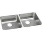 Elkay - 18 Gauge Stainless Steel 35.75'' x 18.5'' x 4.375'' Double Bowl Undermount Kitchen Sink - Lustrous Satin